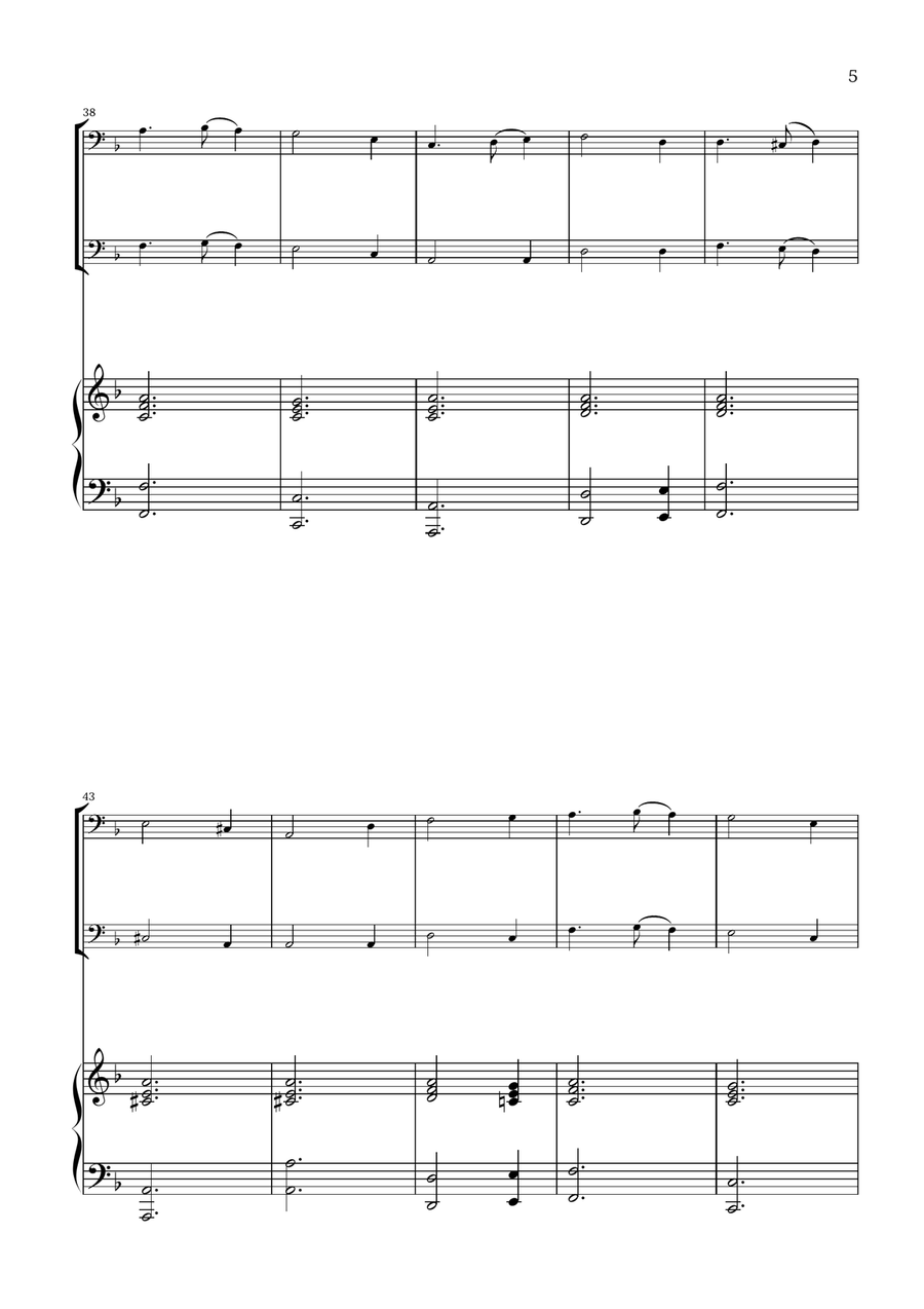 What Child Is This? (Greensleeves) - for cello duet and piano String Duet scores gallery preview page 5