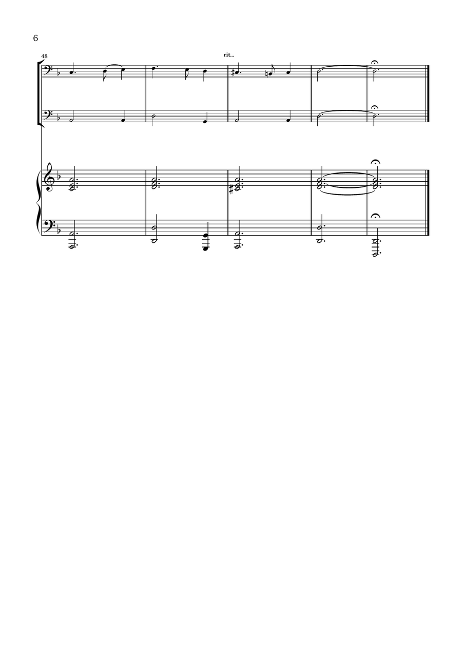 What Child Is This? (Greensleeves) - for cello duet and piano String Duet scores gallery preview page 6