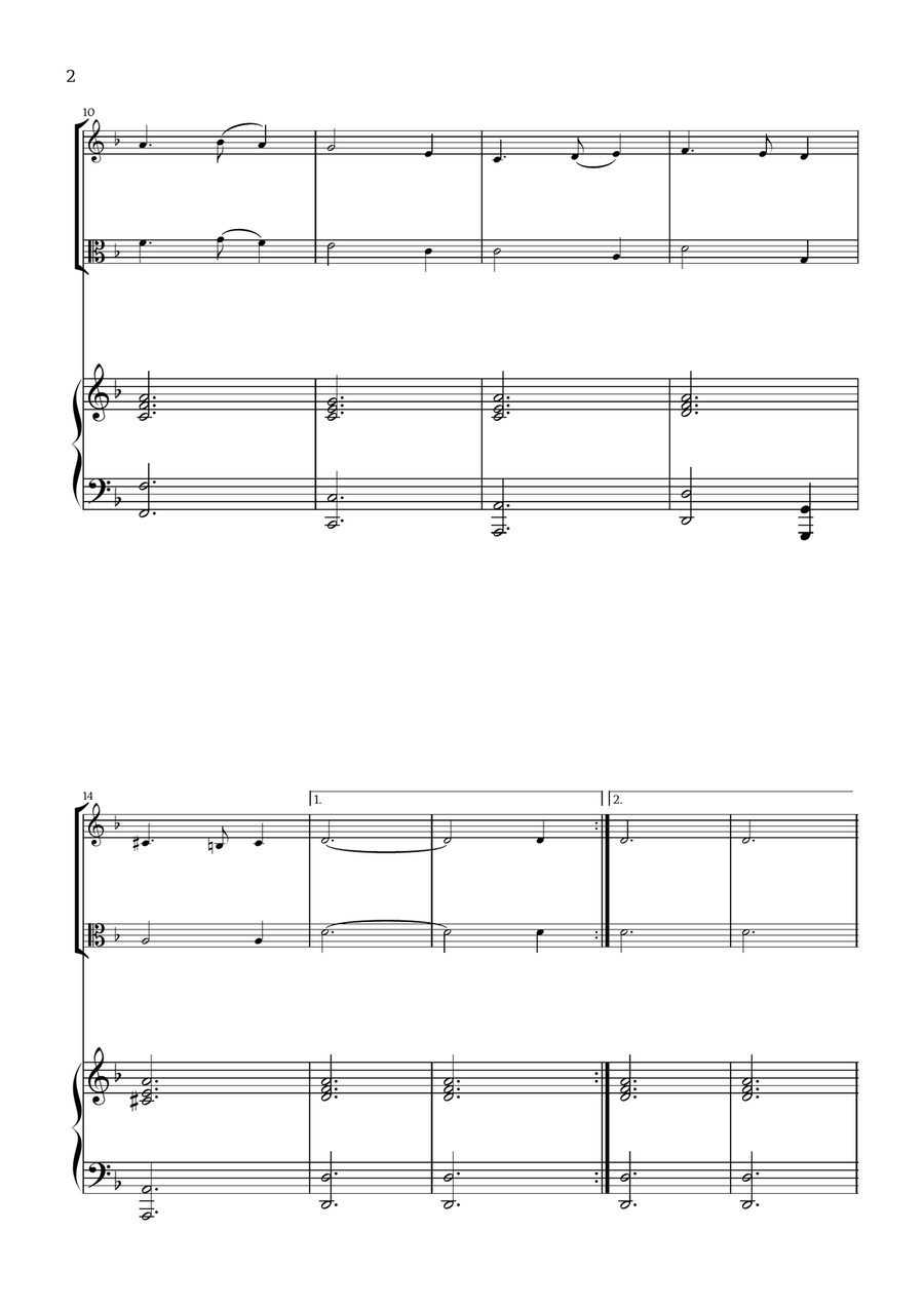 What Child Is This? (Greensleeves) - for violin, viola and piano Violin scores gallery preview page 2