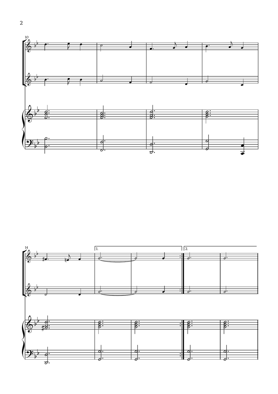 What Child Is This? (Greensleeves) - for flute duet and piano What Child Is This? (Greensleeves) - for flute duet and piano Flute Duet scores gallery preview page 2