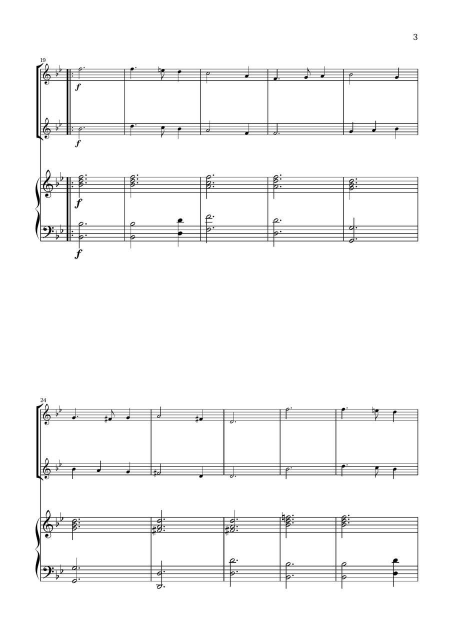 What Child Is This? (Greensleeves) - for flute duet and piano What Child Is This? (Greensleeves) - for flute duet and piano Flute Duet scores gallery preview page 3