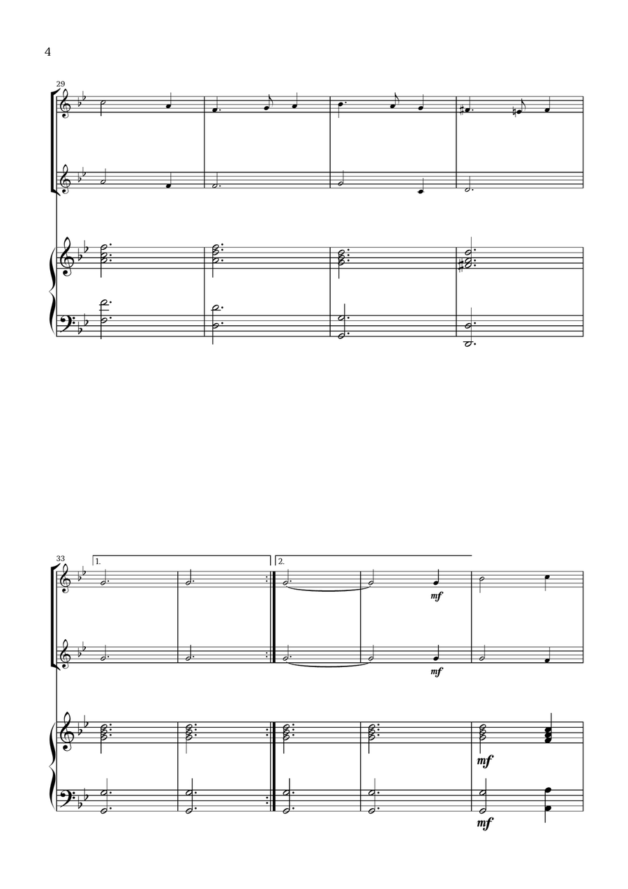 What Child Is This? (Greensleeves) - for flute duet and piano What Child Is This? (Greensleeves) - for flute duet and piano Flute Duet scores gallery preview page 4