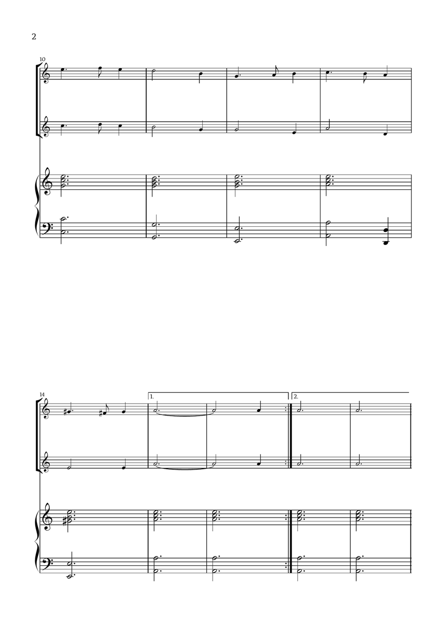 What Child Is This? (Greensleeves) - for oboe duet and piano Woodwind Duet scores gallery preview page 2