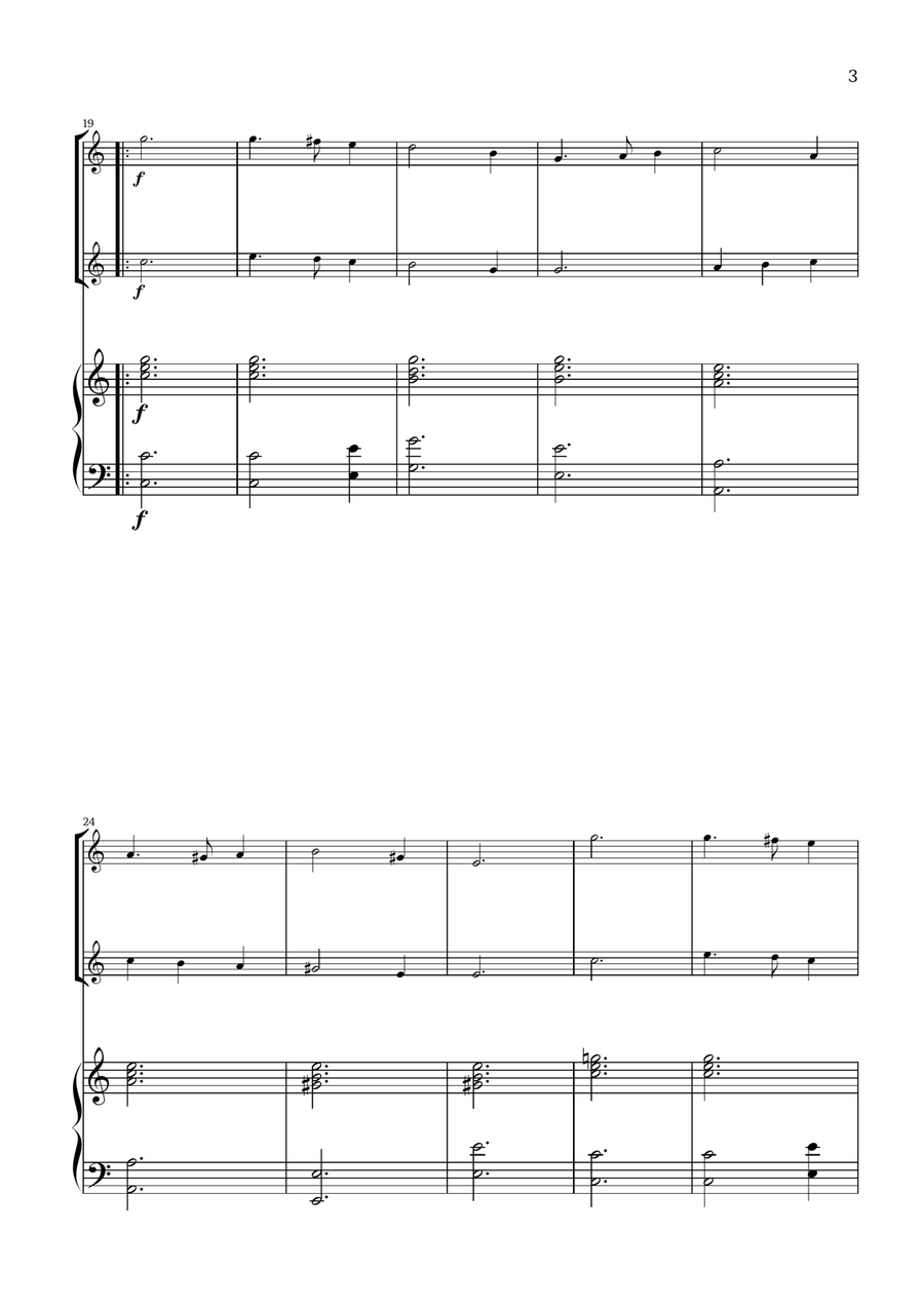 What Child Is This? (Greensleeves) - for oboe duet and piano Woodwind Duet scores gallery preview page 3