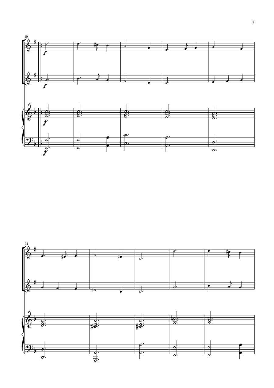 What Child Is This? (Greensleeves) - for clarinet duet and piano Clarinet Duet scores gallery preview page 3
