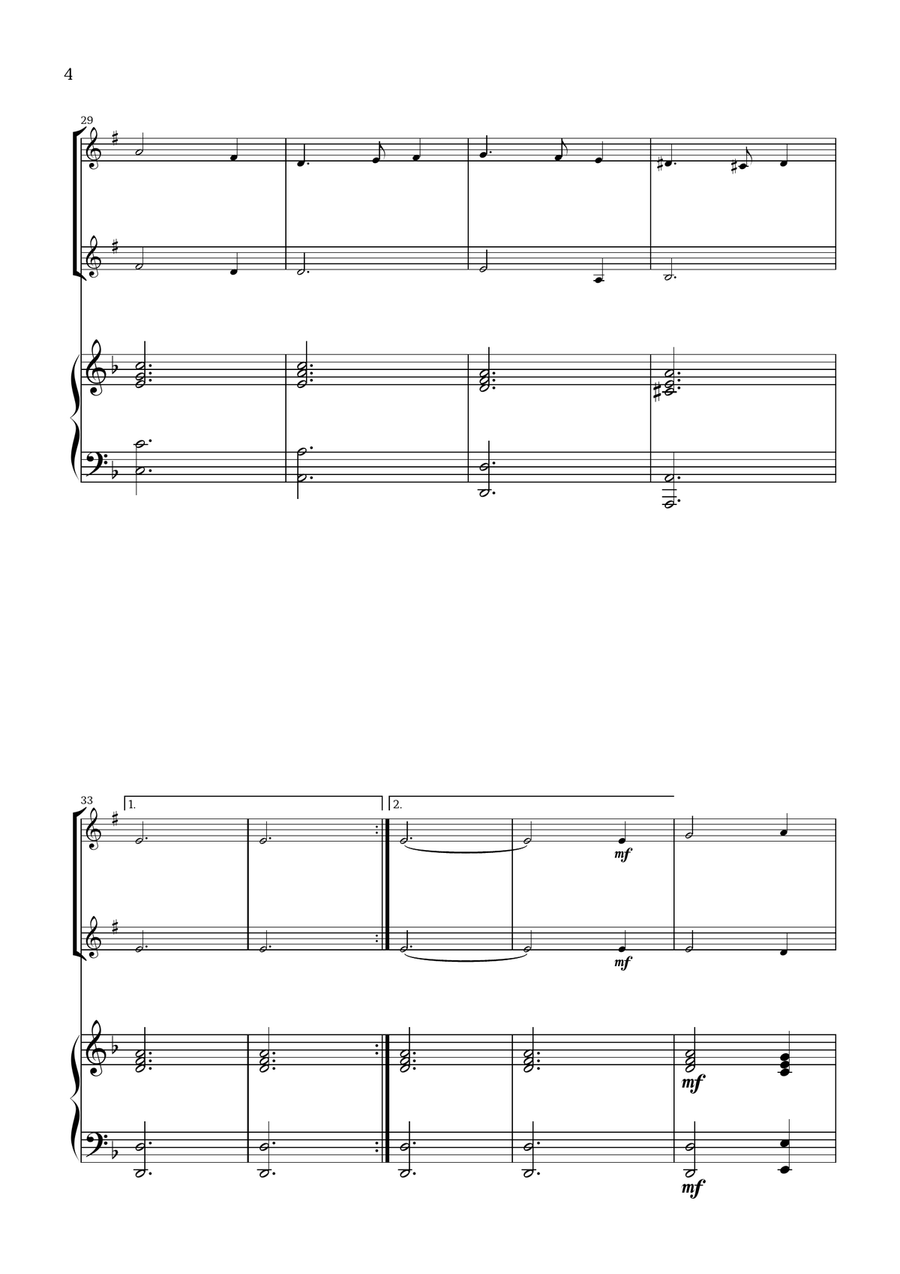What Child Is This? (Greensleeves) - for clarinet duet and piano Clarinet Duet scores gallery preview page 4