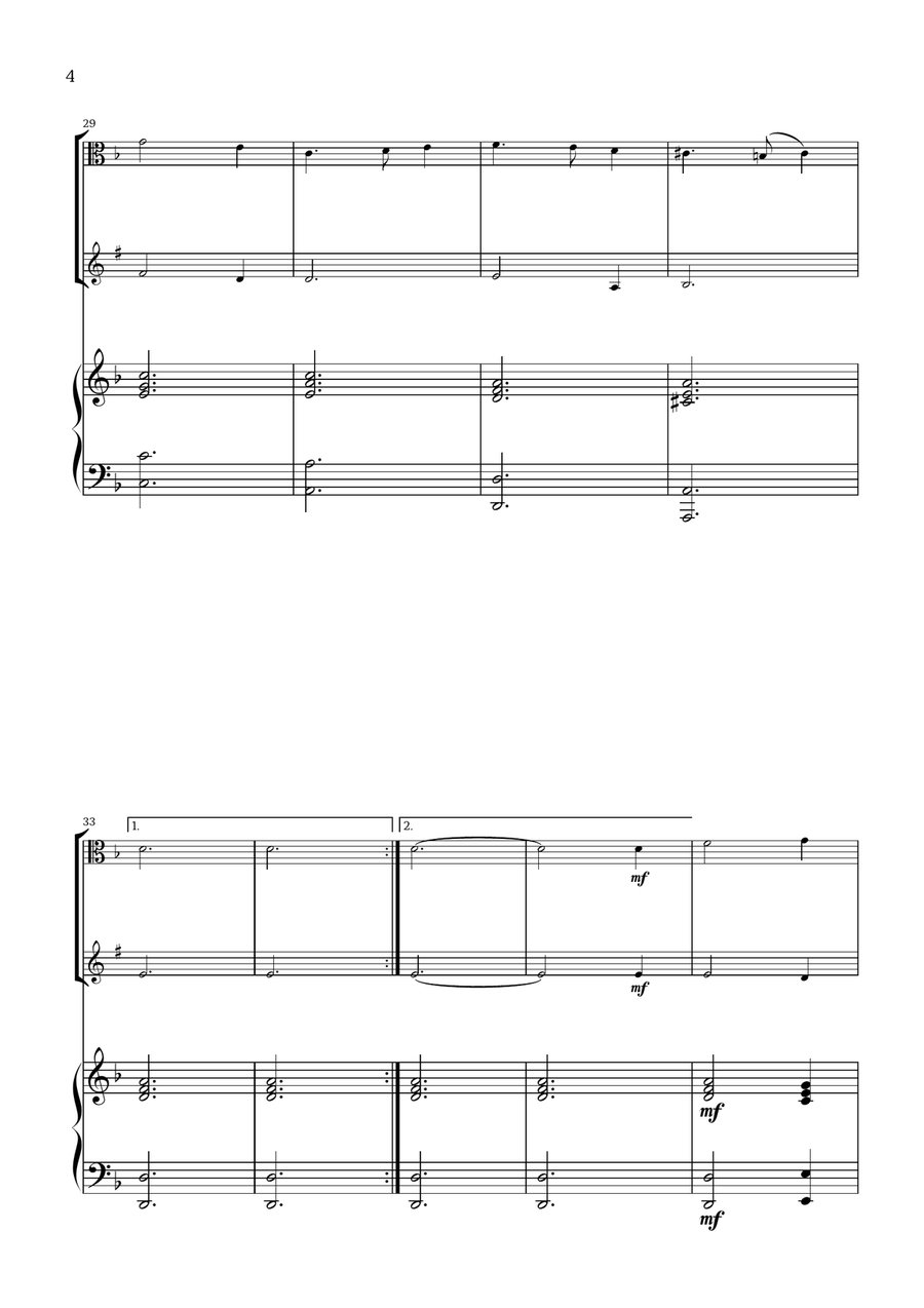 What Child Is This? (Greensleeves) - for clarinet, viola and piano B-Flat Clarinet scores gallery preview page 4