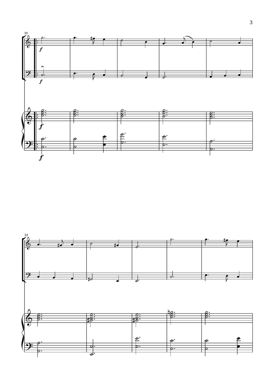 What Child Is This? (Greensleeves) - for oboe, cello and piano Oboe scores gallery preview page 3