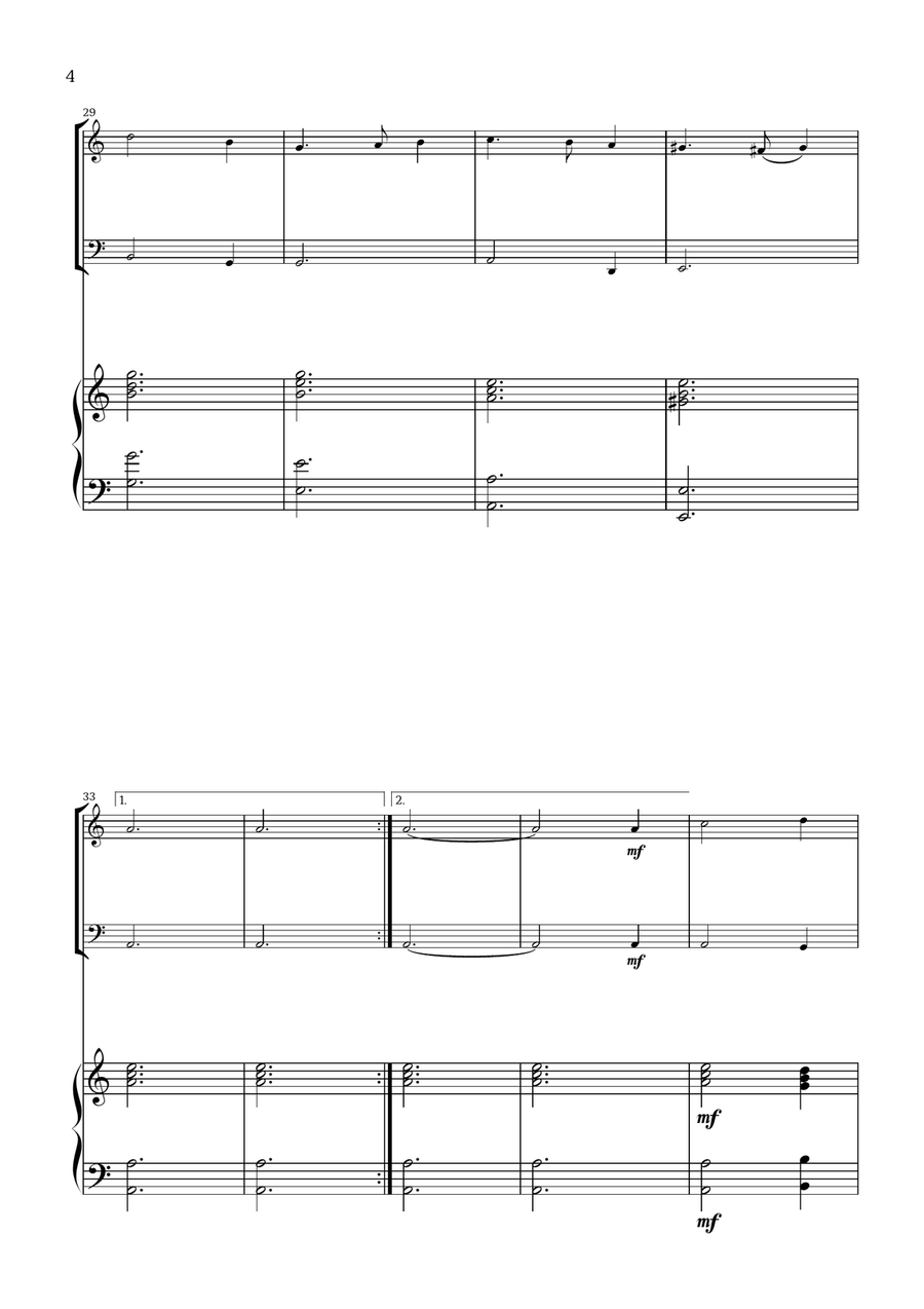 What Child Is This? (Greensleeves) - for oboe, cello and piano Oboe scores gallery preview page 4