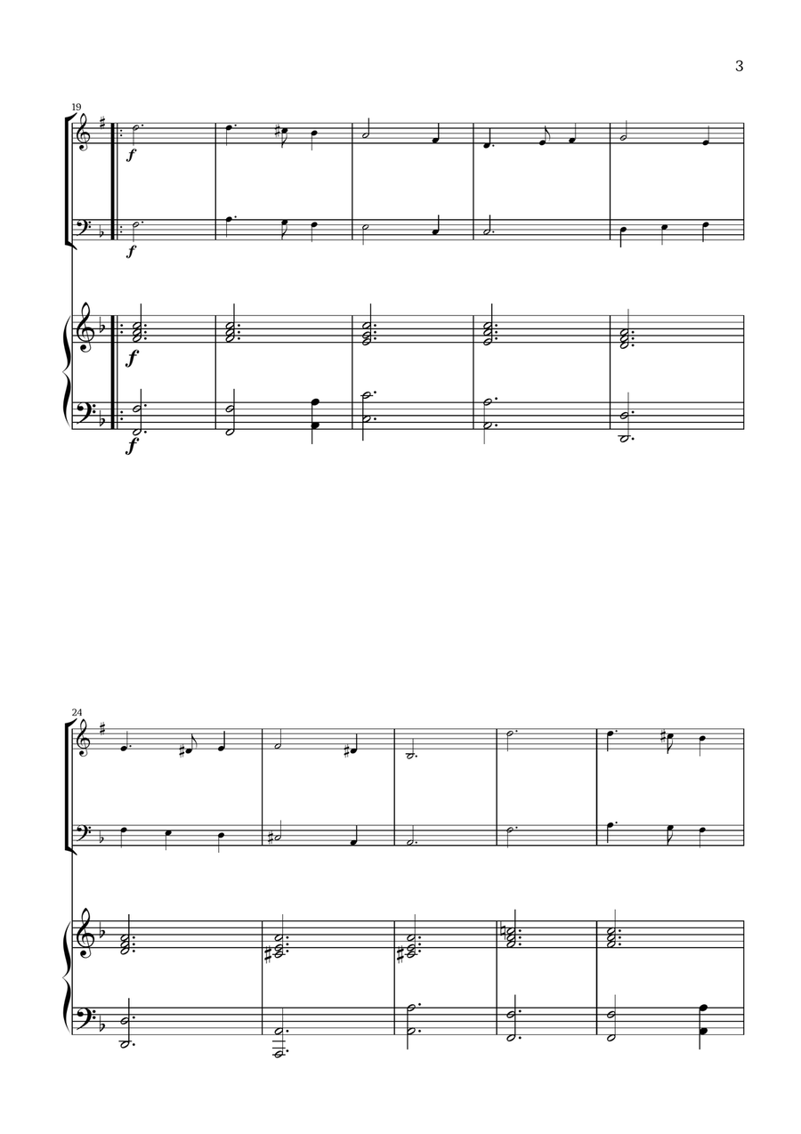 What Child Is This? (Greensleeves) - for trumpet, trombone and piano What Child Is This? (Greensleeves) - for trumpet, trombone and piano Brass Duet scores gallery preview page 3