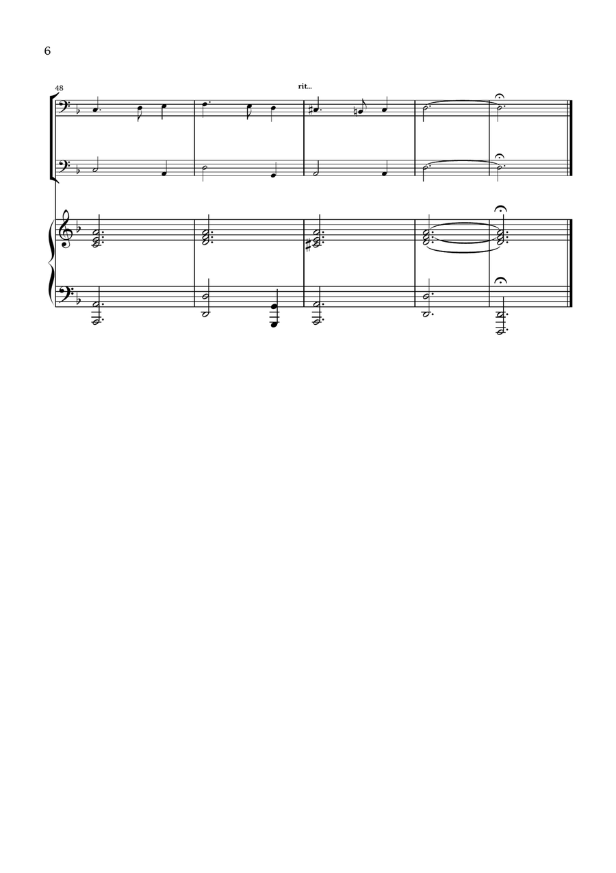 What Child Is This? (Greensleeves) - for trombone duet and piano Trombone Duet scores gallery preview page 6