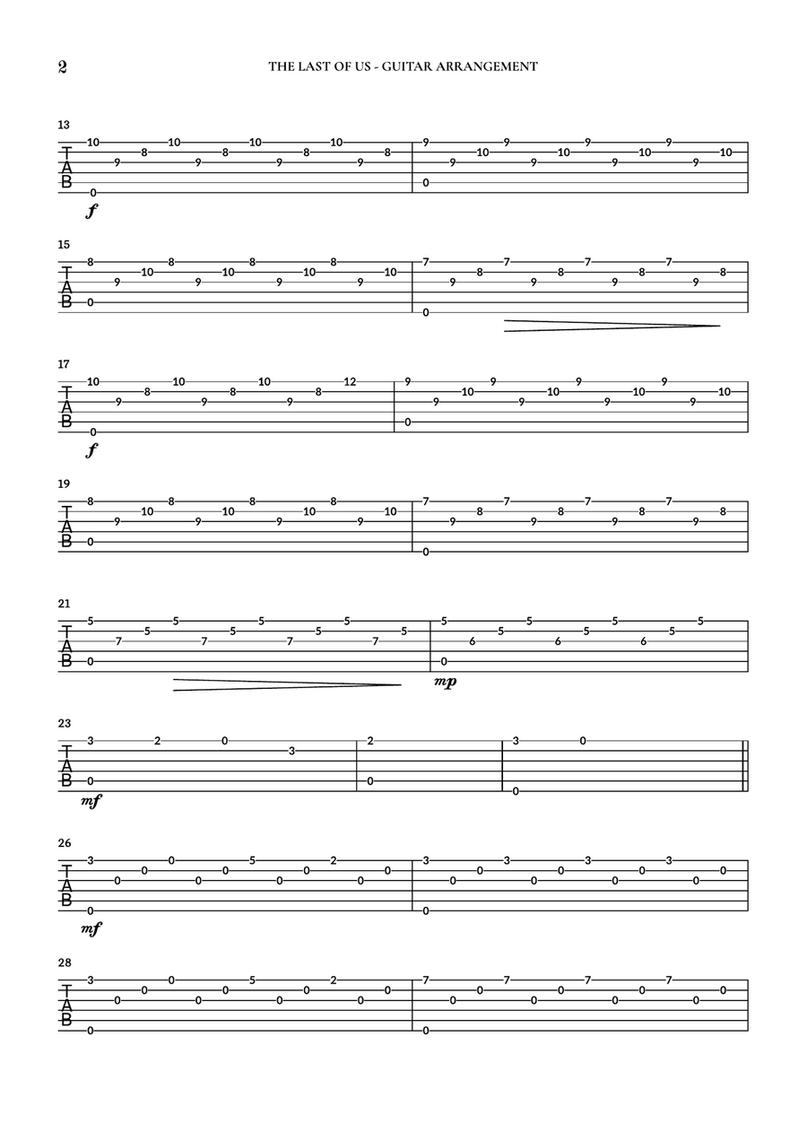 The Last Of Us Acoustic Guitar scores gallery preview page 2