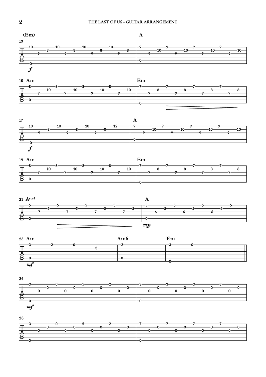 The Last Of Us Acoustic Guitar scores gallery preview page 2