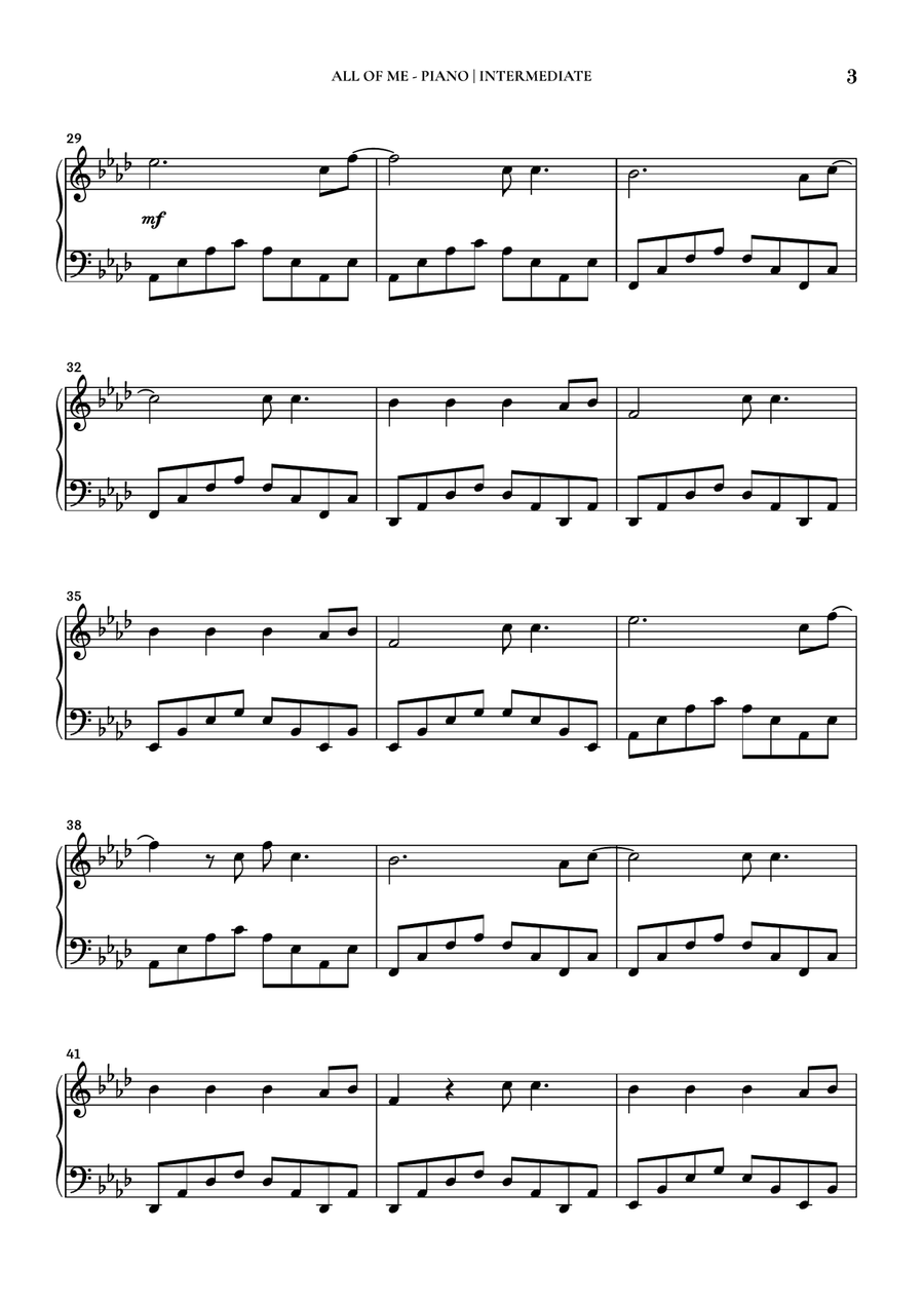 All Of Me Piano Solo scores gallery preview page 3