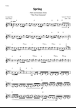 Spring - The Four Seasons for Violin Solo (A Major with chords)
