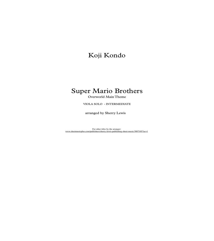 Super Mario Bros Theme Viola Solo scores gallery preview page 2
