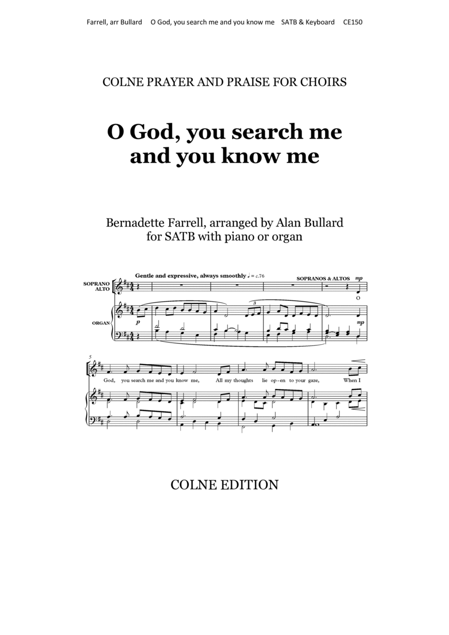 O God, You Search Me Choir scores gallery preview page 1