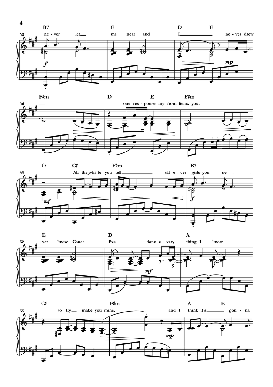 Long Long Time Piano Solo scores gallery preview page 4