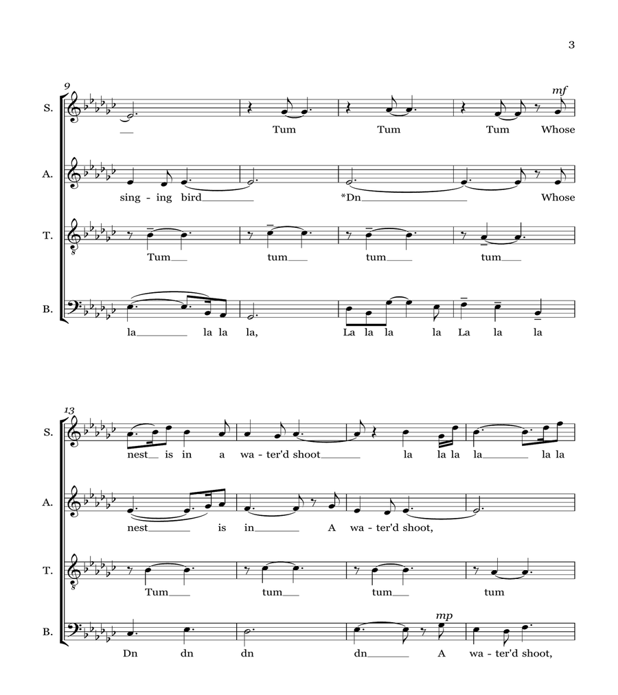 My Heart is like a Singing Bird 4-Part scores gallery preview page 4