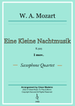 Eine Kleine Nachtmusik (1 mov.) - Saxophone Quartet (Full Score and Parts) mini preview