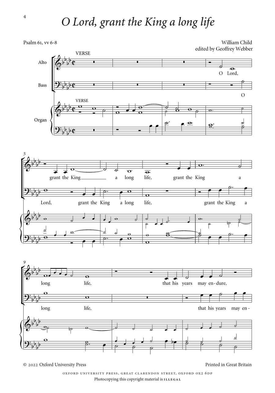 O Lord grant the King a long life SSAATTBB scores gallery preview page 2
