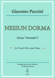 Nessun Dorma by Puccini - French Horn and Piano (Full Score and Parts) mini preview