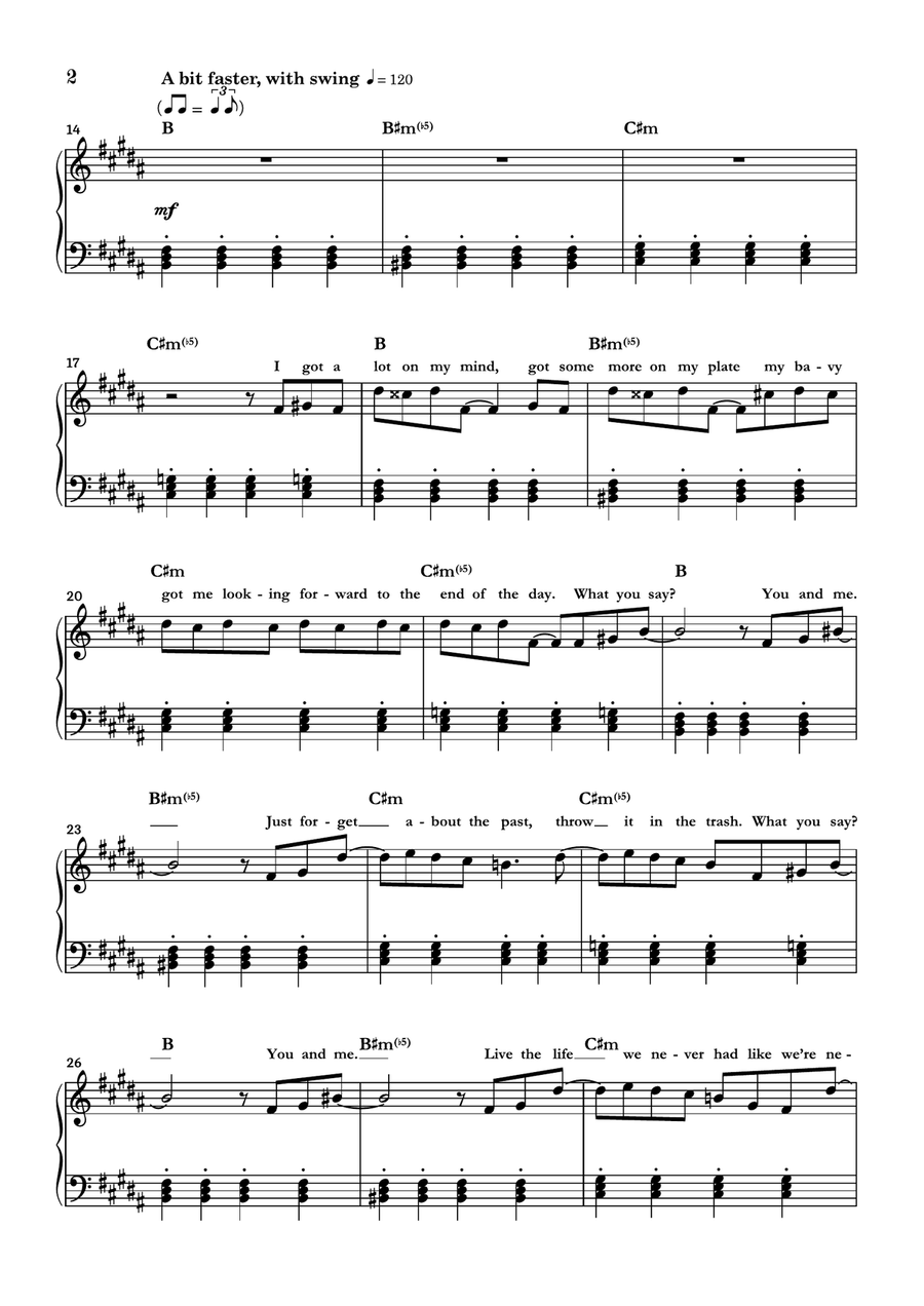 This Is What Falling In Love Feels Like Easy Piano scores gallery preview page 2