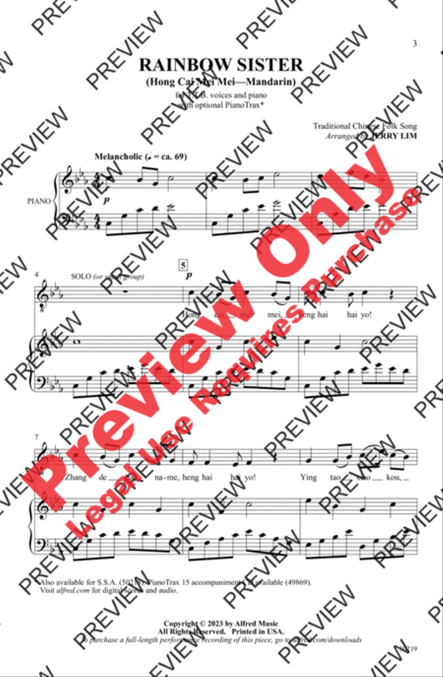 Rainbow Sister Rainbow Sister Men's Choir scores gallery preview page 3