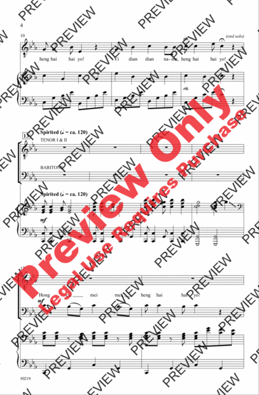 Rainbow Sister Rainbow Sister Men's Choir scores gallery preview page 4