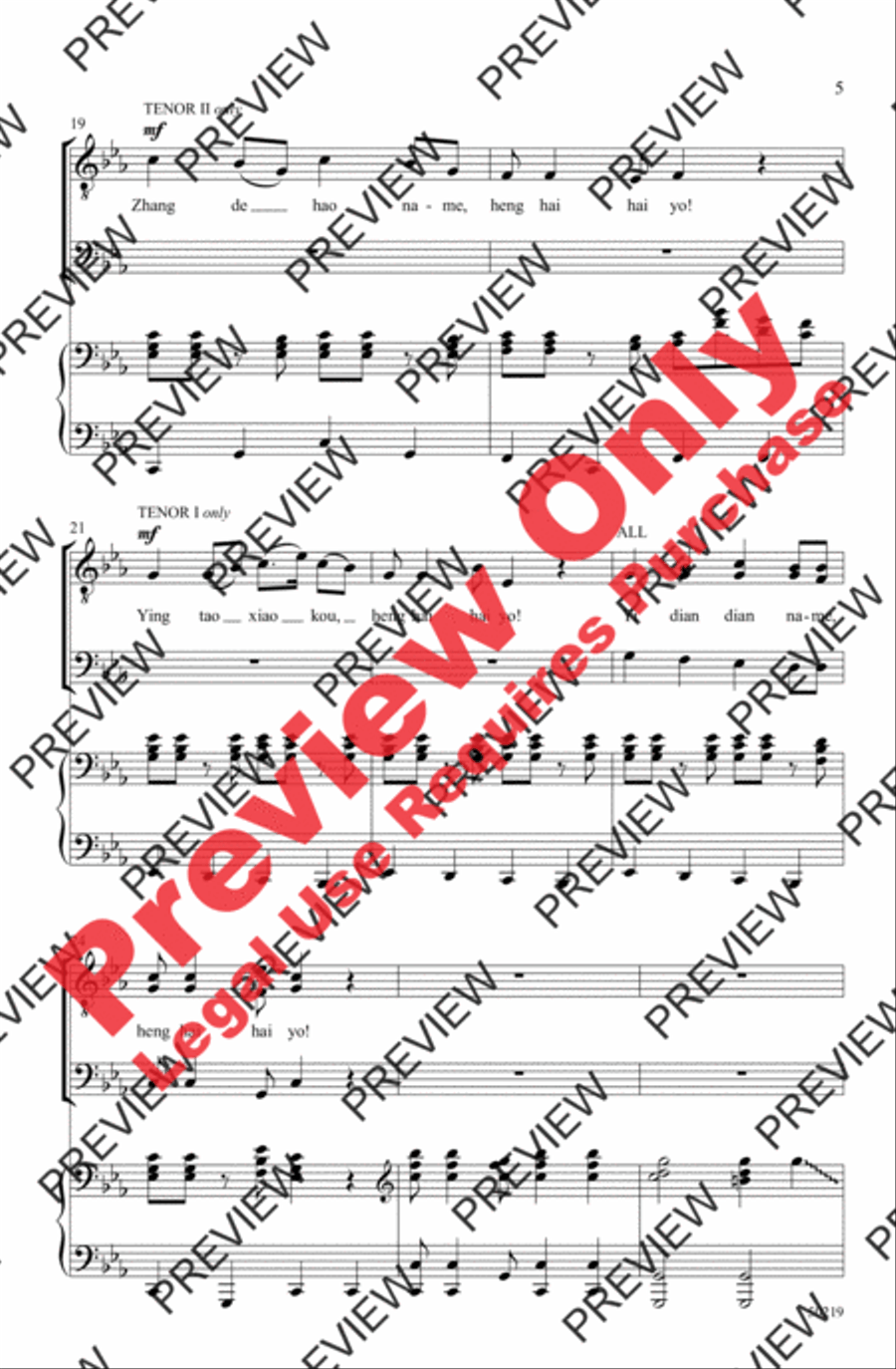 Rainbow Sister Rainbow Sister Men's Choir scores gallery preview page 5