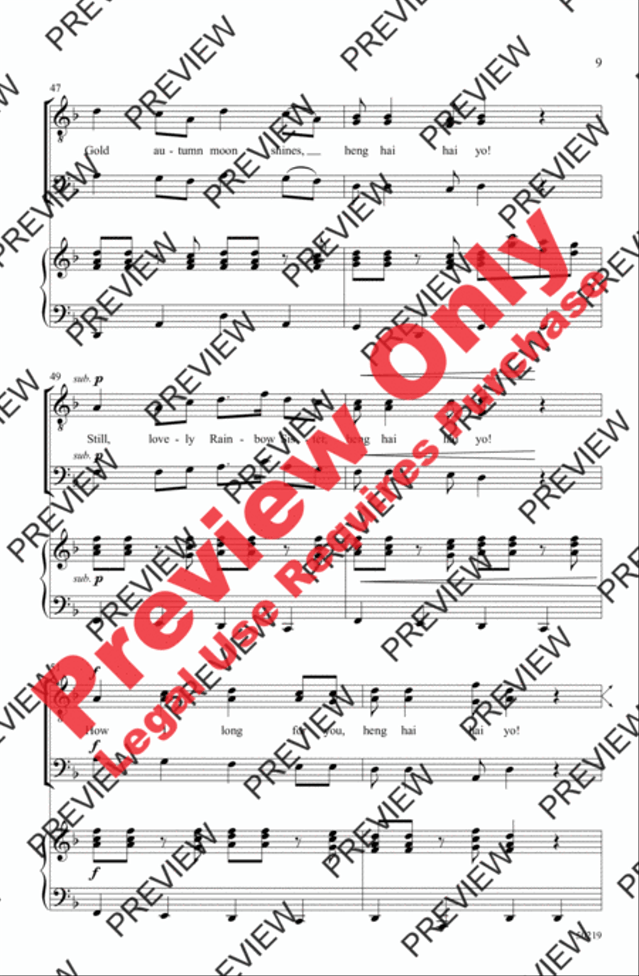 Rainbow Sister Rainbow Sister Men's Choir scores gallery preview page 9