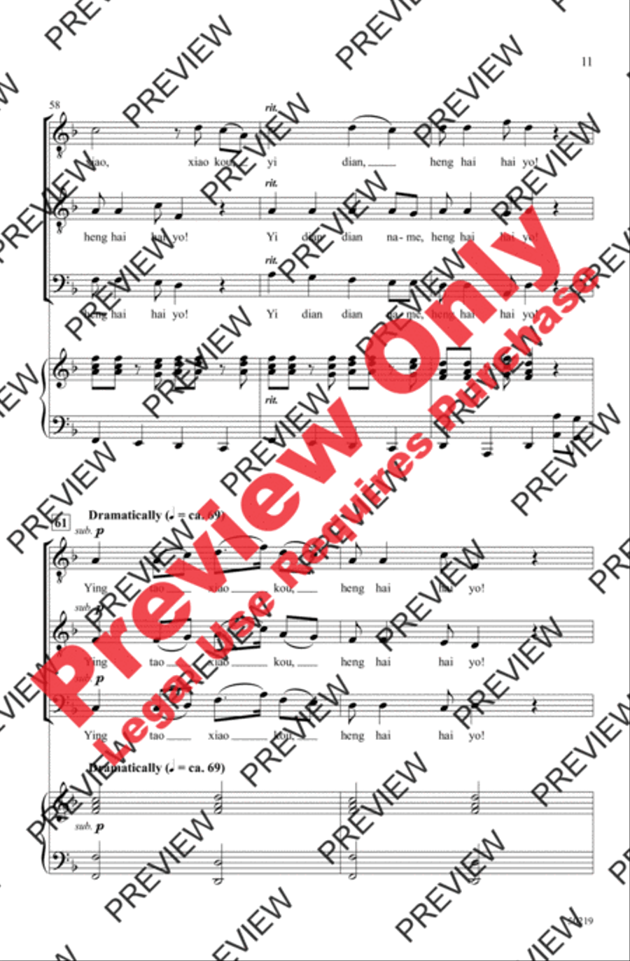 Rainbow Sister Rainbow Sister Men's Choir scores gallery preview page 11