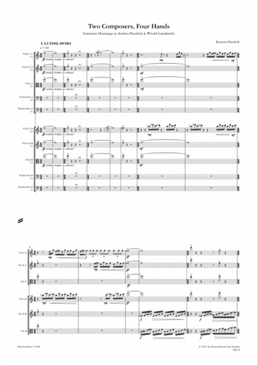 Two Composers, Four Hands String Orchestra scores gallery preview page 2