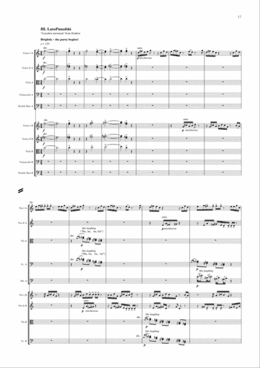 Two Composers, Four Hands String Orchestra scores gallery preview page 4