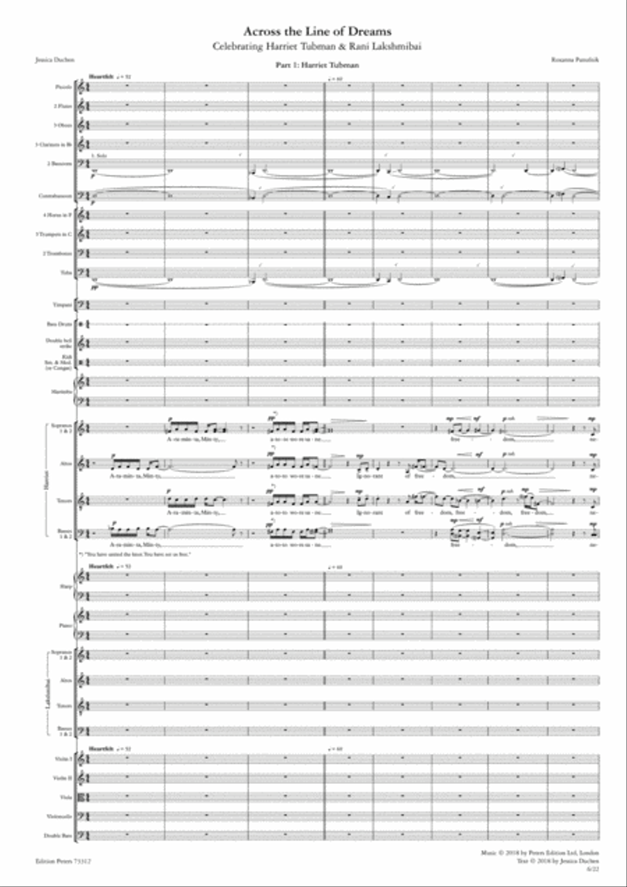 Across the Line of Dreams Choir scores gallery preview page 2
