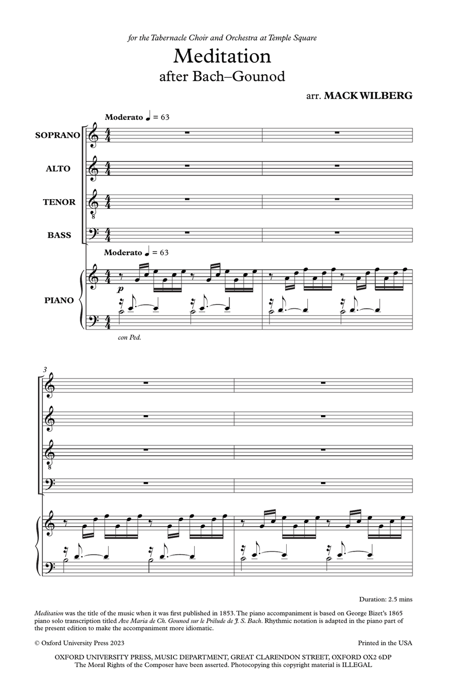 Meditation (after Bach-Gounod) 4-Part scores gallery preview page 3