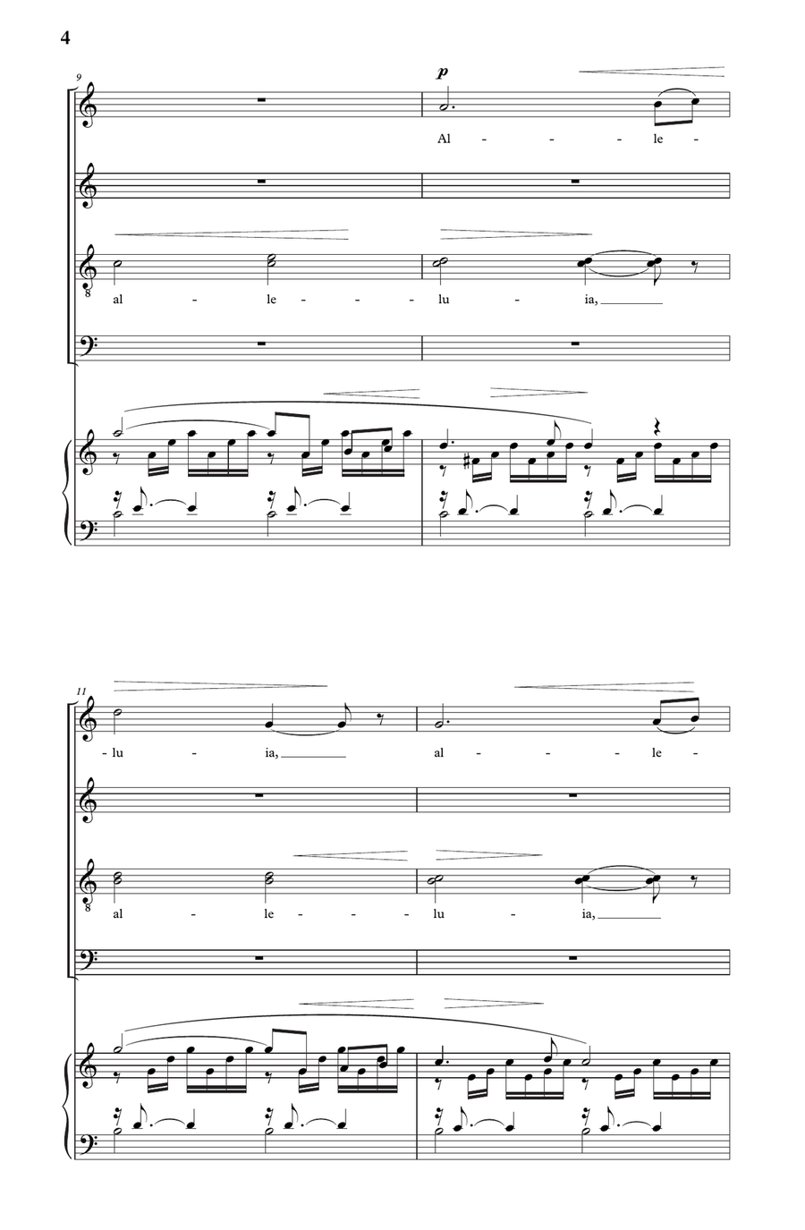 Meditation (after Bach-Gounod) 4-Part scores gallery preview page 5