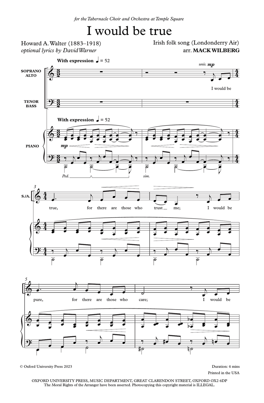 I would be true I would be true 4-Part scores gallery preview page 3