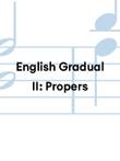 English Gradual II: Propers