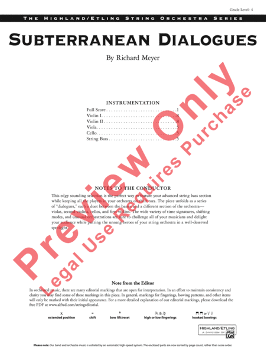 Subterranean Dialogues String Orchestra scores gallery preview page 2
