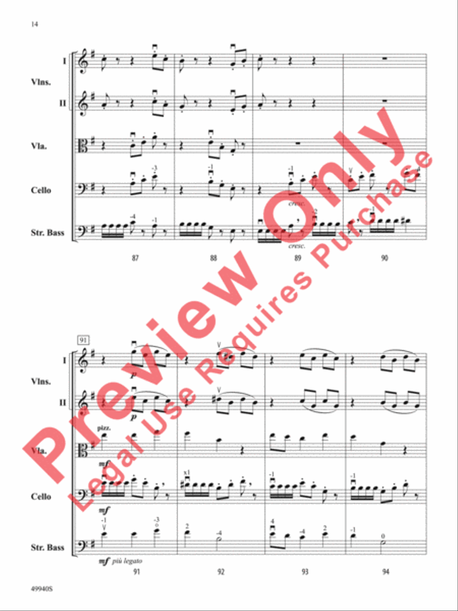 Subterranean Dialogues String Orchestra scores gallery preview page 15
