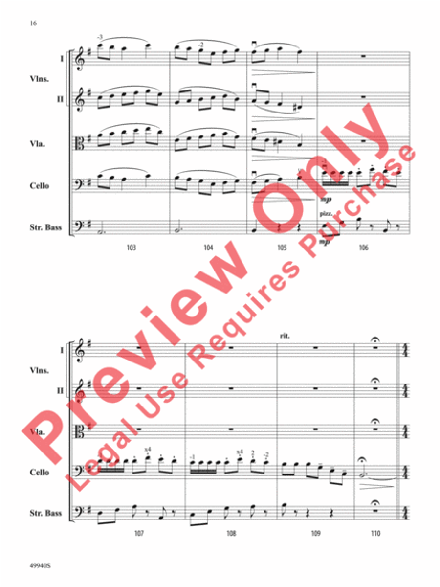 Subterranean Dialogues String Orchestra scores gallery preview page 17