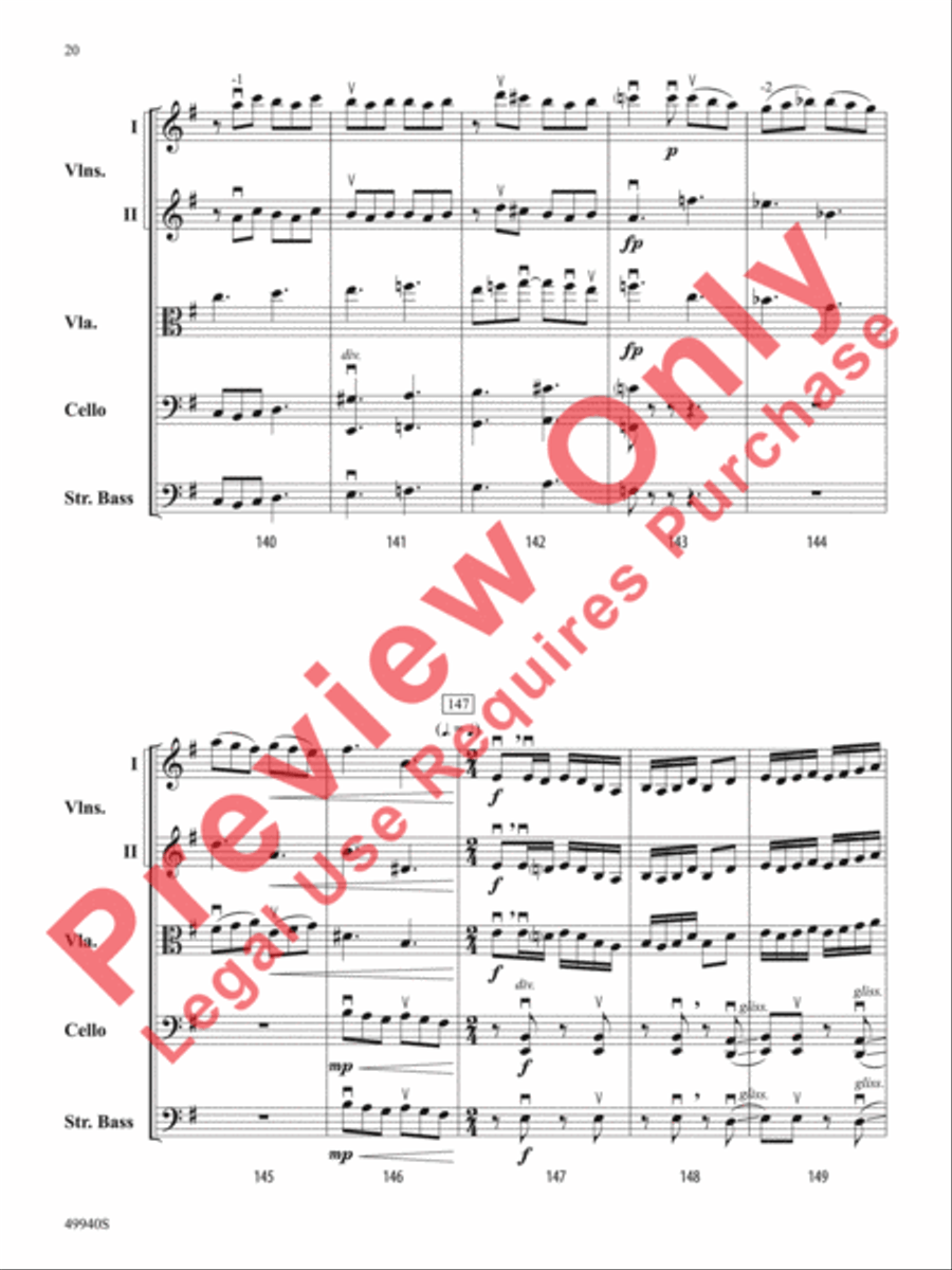 Subterranean Dialogues String Orchestra scores gallery preview page 21