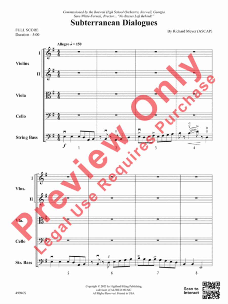 Subterranean Dialogues String Orchestra scores gallery preview page 4