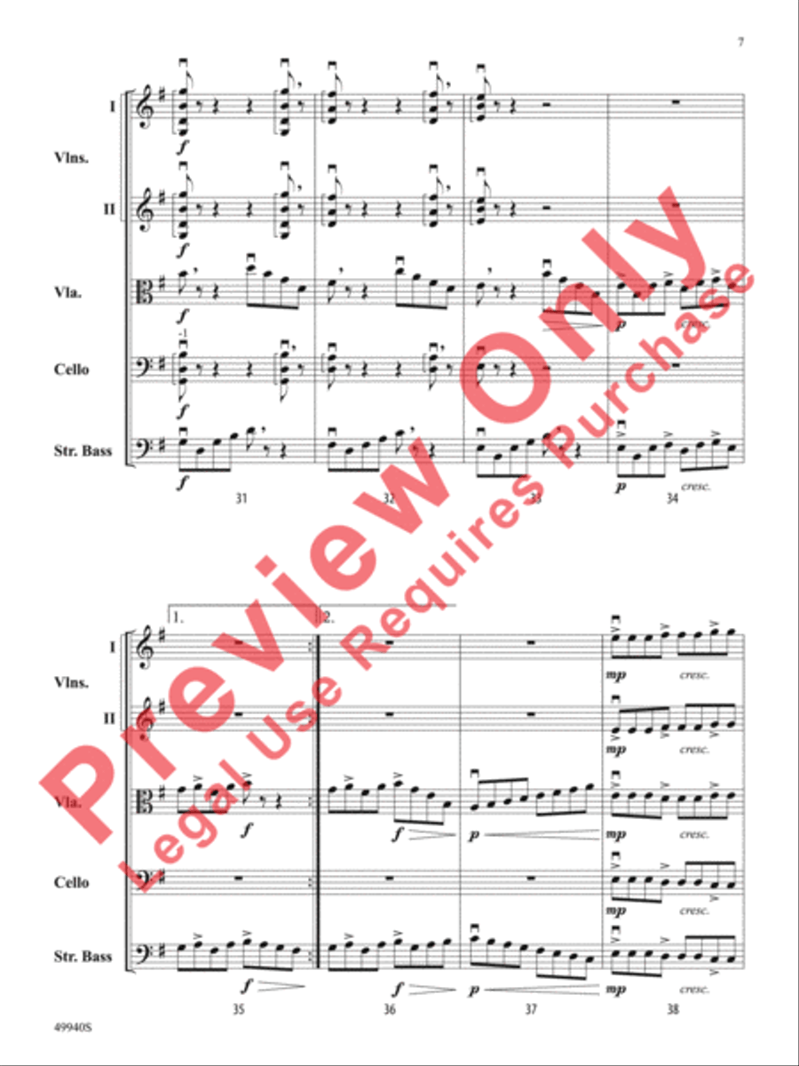 Subterranean Dialogues String Orchestra scores gallery preview page 8