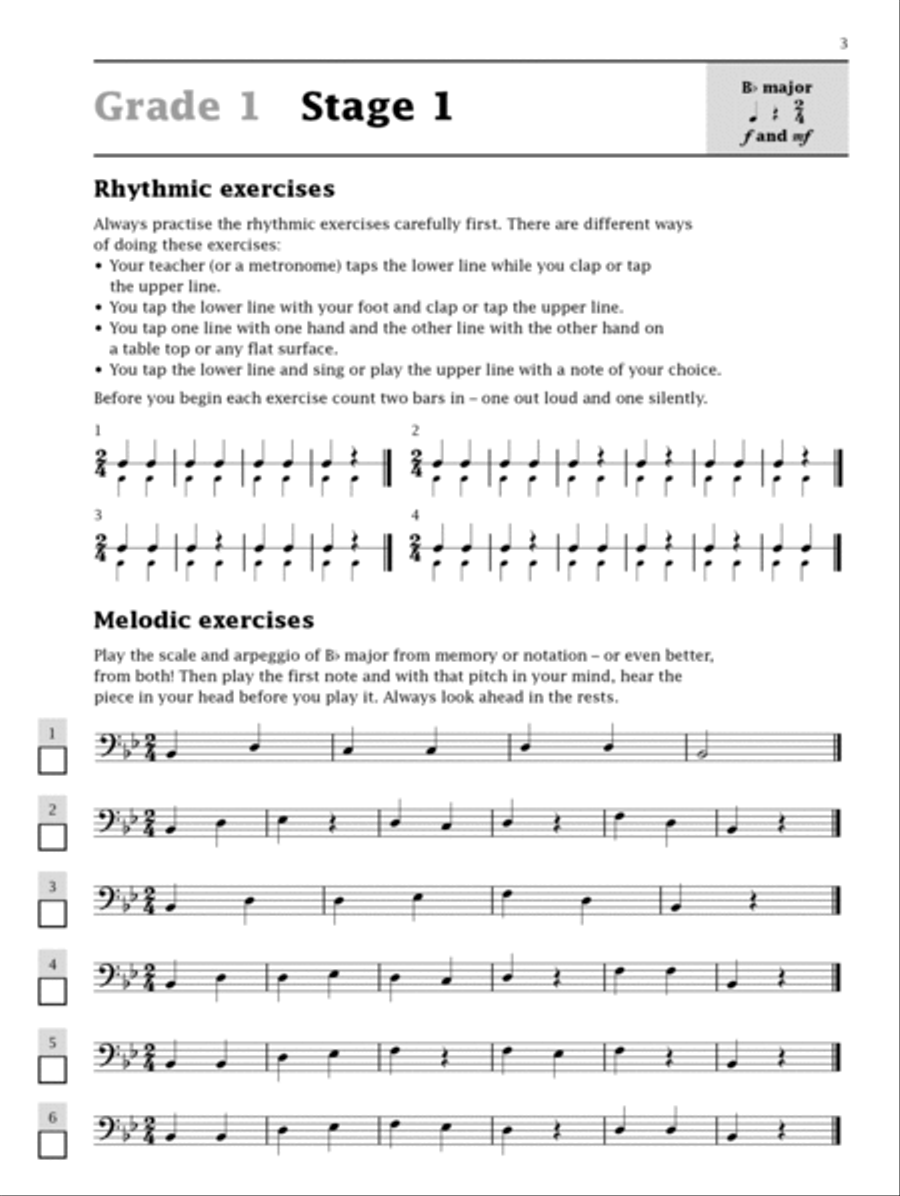 Improve your sight-reading! Trombone (Bass Clef) Levels 1-5 Baritone Horn scores gallery preview page 3