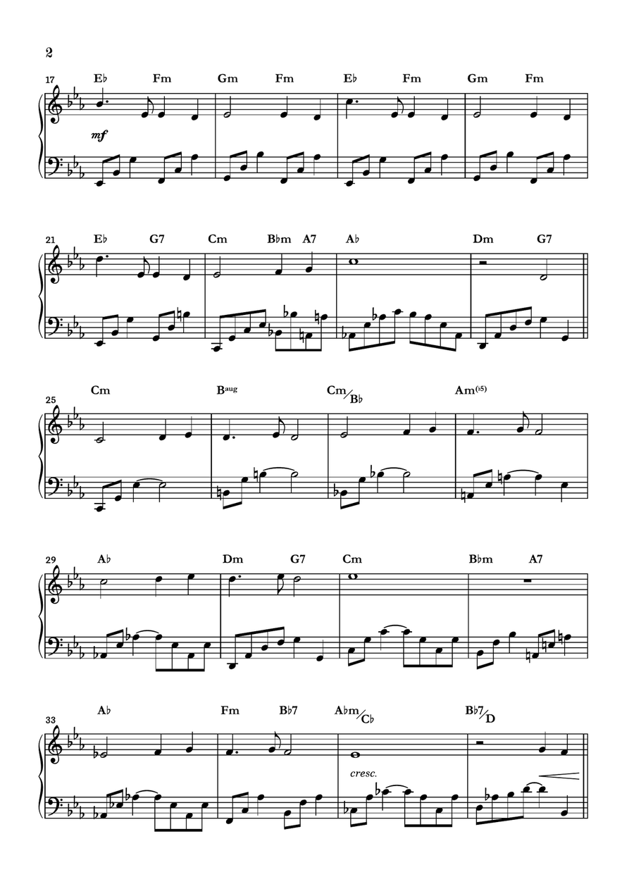 My Funny Valentine Piano Solo scores gallery preview page 2
