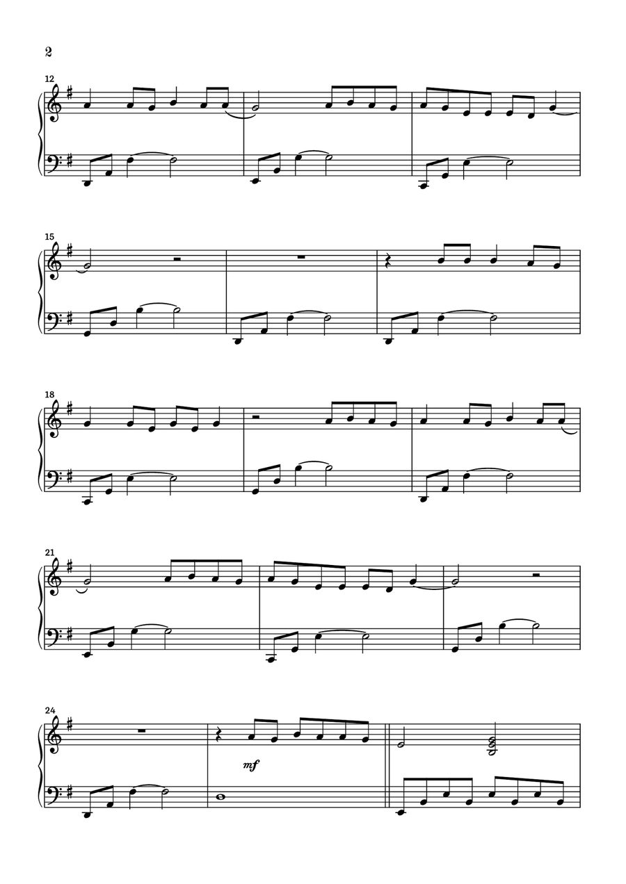 Let Her Go Piano Solo scores gallery preview page 2