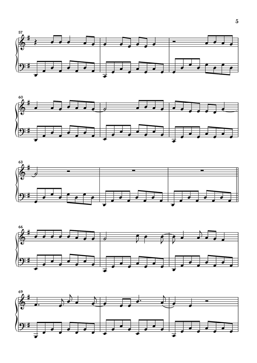Let Her Go Piano Solo scores gallery preview page 5