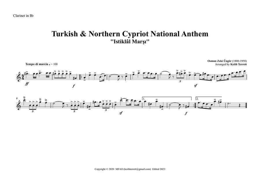 Turkish & Northern Cypriot National Anthem for Symphony Orchestra (A4 size) Full Orchestra scores gallery preview page 6
